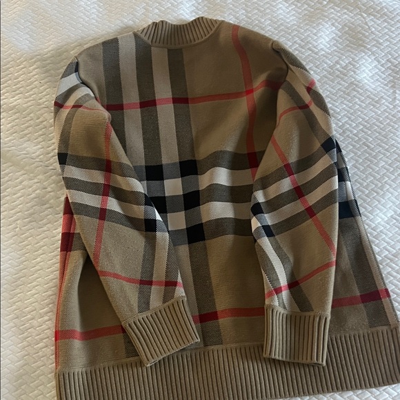 Burberry Beige Check Wool Cardigan - Picture 11 of 12